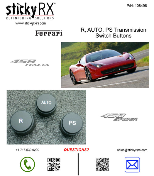 Ferrari Transmission Switch Buttons (R / AUTO / PS) & (R / AUTO / LAUNCH)