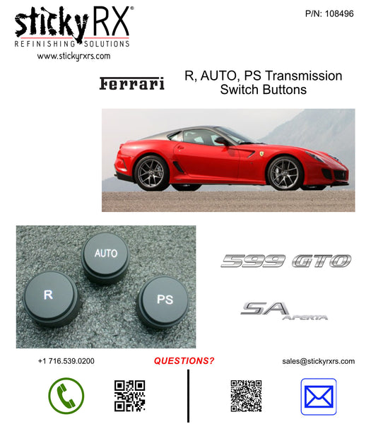 Ferrari Transmission Switch Buttons (R / AUTO / PS) & (R / AUTO / LAUNCH)