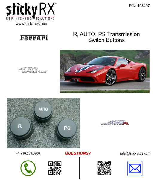 Ferrari Transmission Switch Buttons (R / AUTO / PS) & (R / AUTO / LAUNCH)