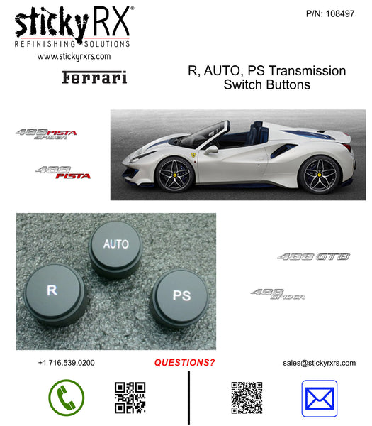 Ferrari Transmission Switch Buttons (R / AUTO / PS) & (R / AUTO / LAUNCH)