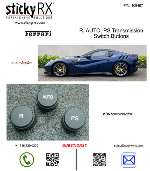 Ferrari Transmission Switch Buttons (R / AUTO / PS) & (R / AUTO / LAUNCH)