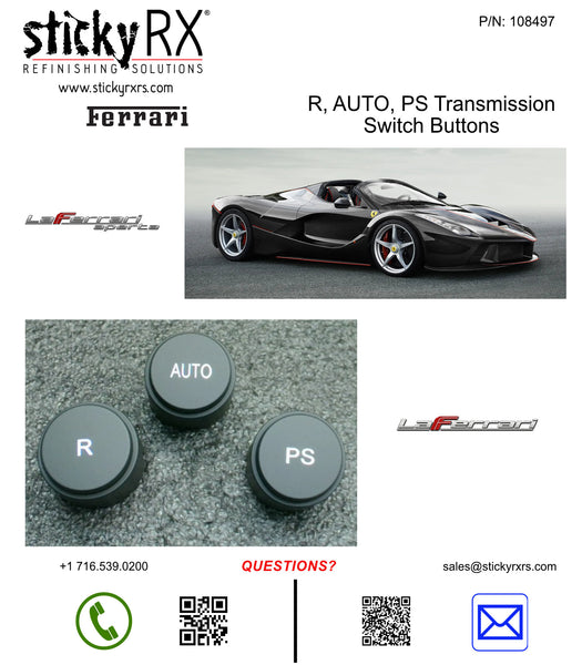 Ferrari Transmission Switch Buttons (R / AUTO / PS) & (R / AUTO / LAUNCH)