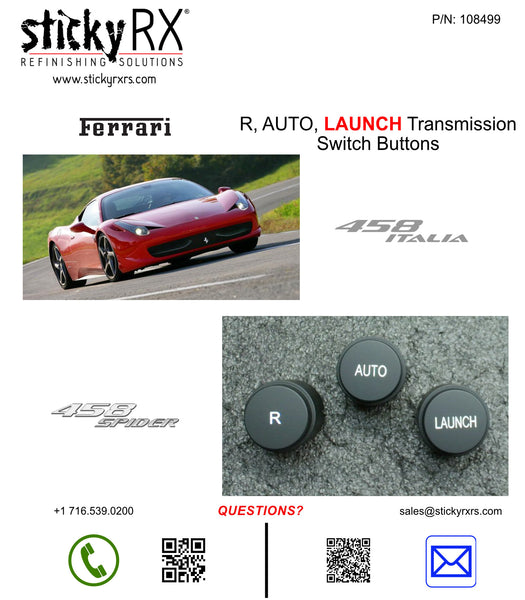 Ferrari Transmission Switch Buttons (R / AUTO / PS) & (R / AUTO / LAUNCH)