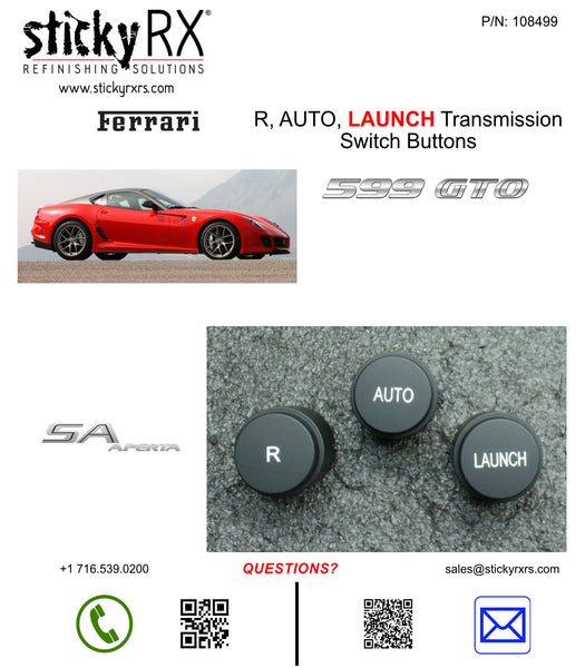 Ferrari Transmission Switch Buttons (R / AUTO / PS) & (R / AUTO / LAUNCH)