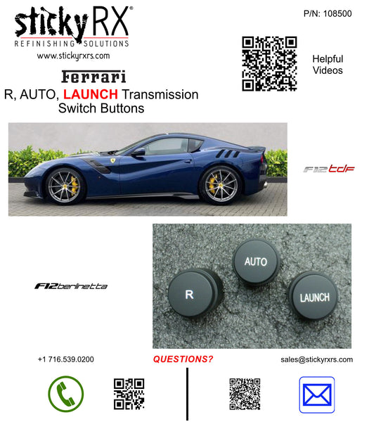 Ferrari Transmission Switch Buttons (R / AUTO / PS) & (R / AUTO / LAUNCH)