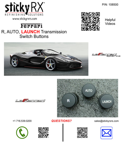 Ferrari Transmission Switch Buttons (R / AUTO / PS) & (R / AUTO / LAUNCH)