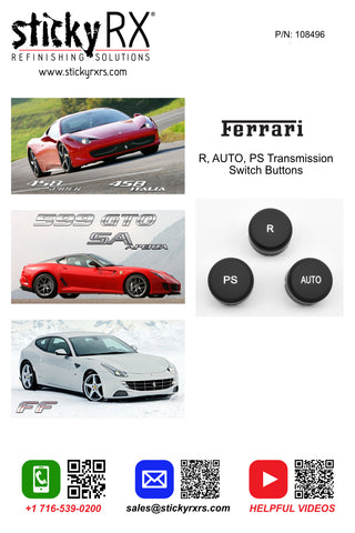 Ferrari Transmission Switch Buttons (R / AUTO / PS) & (R / AUTO / LAUNCH)