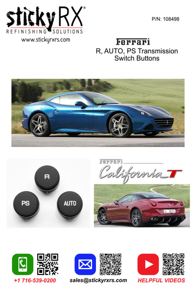 Ferrari Transmission Switch Buttons (R / AUTO / PS) & (R / AUTO / LAUNCH)
