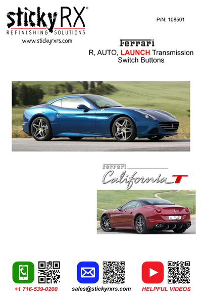 Ferrari Transmission Switch Buttons (R / AUTO / PS) & (R / AUTO / LAUNCH)