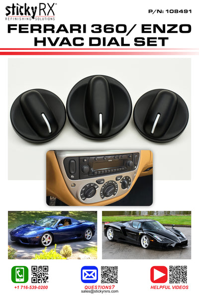 Ferrari 360 / ENZO & Ferrari 575 / Superamerica HVAC Dial Set (Reproduction)