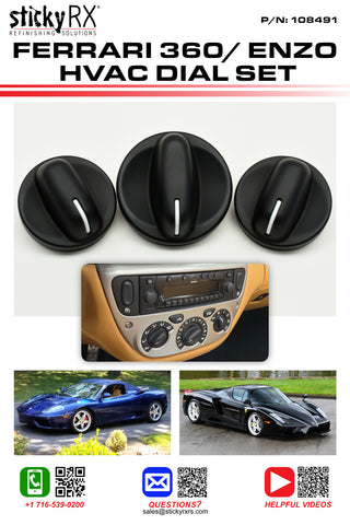 Ferrari 360 / ENZO & Ferrari 575 / Superamerica HVAC Dial Set (Reproduction)